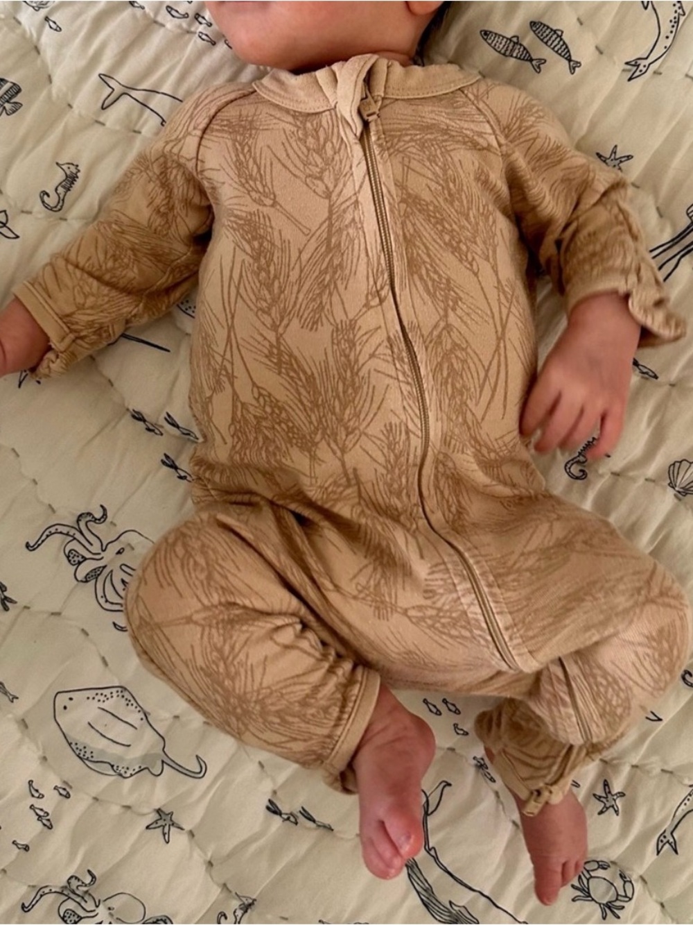 Goumi Kids Baby Footed One-Piece Zipper Sleepwear